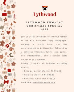 Lythwood Lodge Christmas two day special 2025
